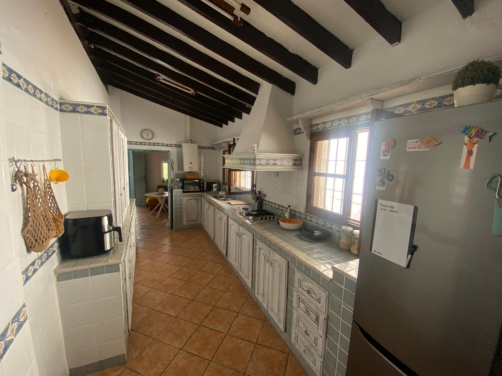 Rustic galley kitchen